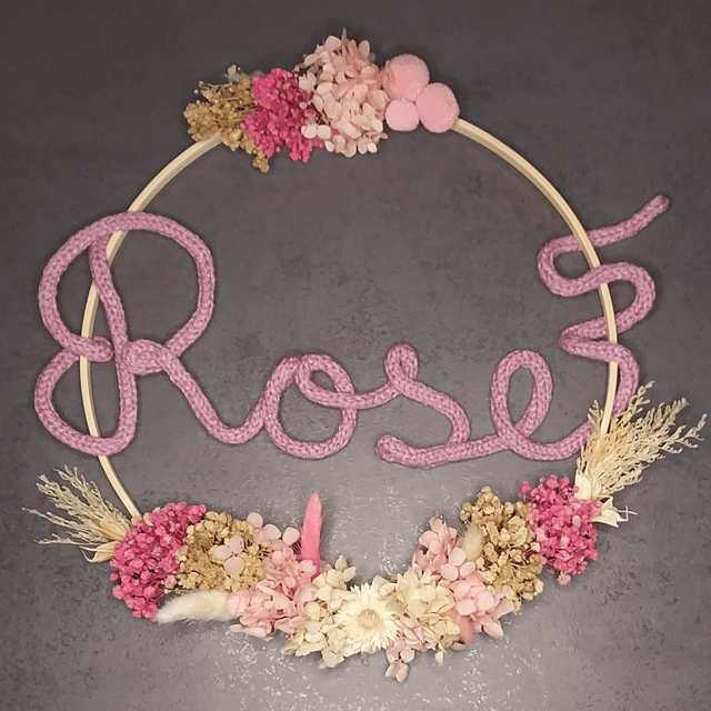 Attrape-rêve personnalisable rose
