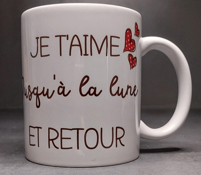 Mug je t'aime jusqu'à la lune