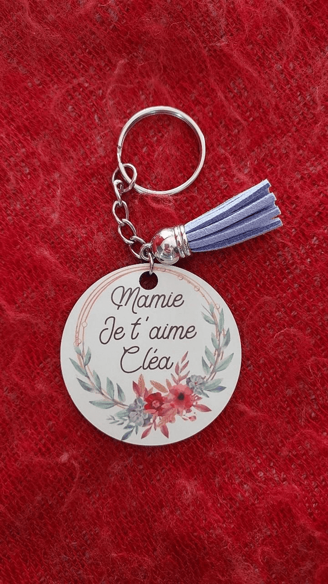 Porte-clés mamie je t&#039;aime personnalisable 