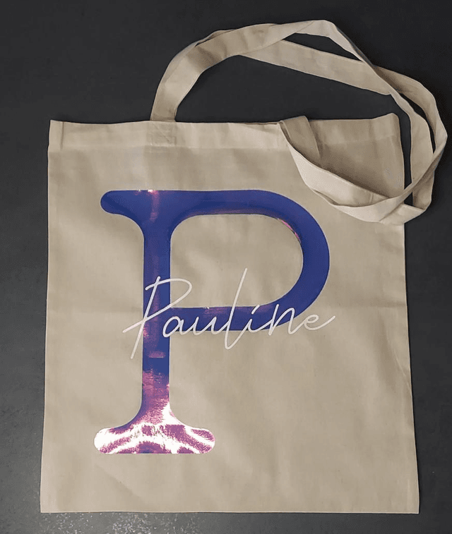 Tote-bag personnalisable lettre 
